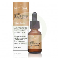Elixir Facial de Ácido Hialurônico e Vitamina C 15Ml. Natysal