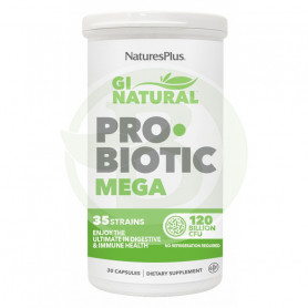 Gi Natural Probiótico Mega 30 cápsulas Natures Plus
