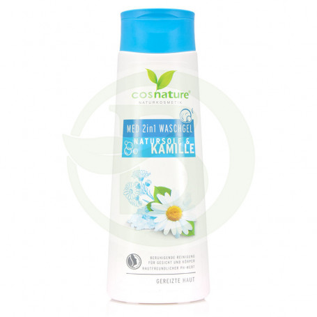 Gel de banho de sal marinho médio e camomila 250ml. Cosnature