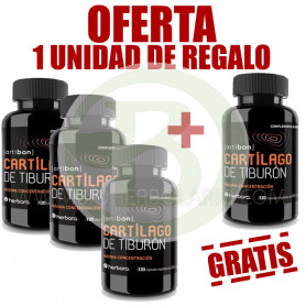 Embalagem 3x2 Cartilagem de Tubarão 120 Cápsulas Herbora