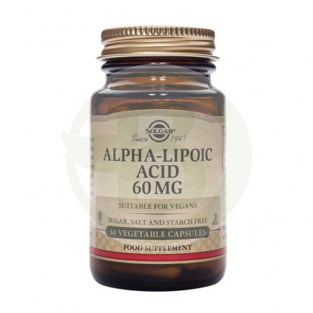 Ácido alfa lipóico 60Mg. 30 Cápsulas Solgar