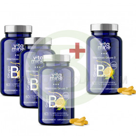 Embalagem 3x2 Vitaminas Grupo B 60 Comprimidos Herbora