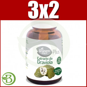 Pack 3x2 Extrato de Graviola 90 Cápsulas El Granero