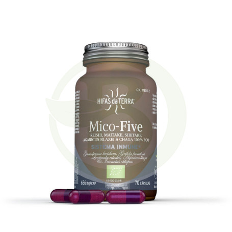 Mic-Five + Chaga 70 Cápsulas Hyphae Da Terra
