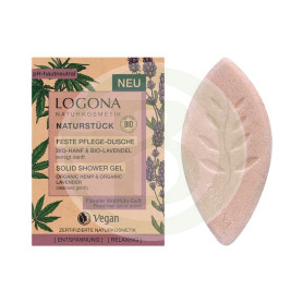 Gel de banho sólido Cânhamo orgânico e lavanda orgânica Logona