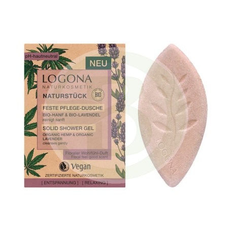 Gel de banho sólido Cânhamo orgânico e lavanda orgânica Logona