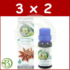 Pack 3x2 Óleo Essencial Alimentar de Anis Estrelado 15Ml. marnys