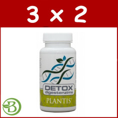Pack 3x2 Digestenzims Detox 60 Capsules Plantis