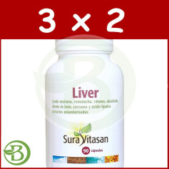 Pacote 3x2 Fígado 650Mg. 90 Cápsulas Sura Vitasan