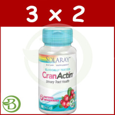 Pacote 3x2 Cran Actin 60 Cápsulas Solaray