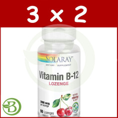 Pacote 3x2 Vitamina B12 2.000Mcg. 90 comprimidos Solaray