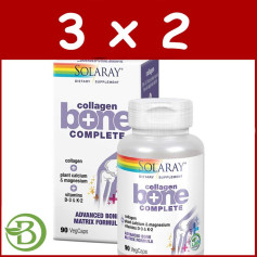 Pacote 3x2 Colágeno Osso Completo 90 Cápsulas Vegetais Solaray