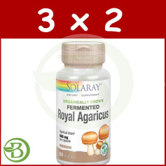 Pacote 3x2 Royal agaricus 500Mg. 60 Cápsulas Solaray