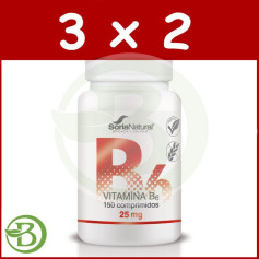 Pacote 3x2 Vitamina B6 250 Mgrs. X 150 Liberação Sustentada Soria Natural