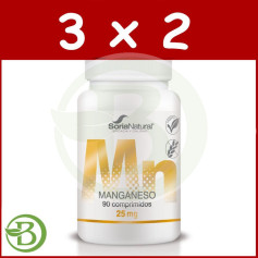 Pacote 3x2 Manganês 600 Mgrs. X 90 Liberação Sustentada Soria Natural