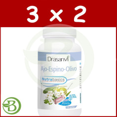 Pacote 3x2 Alho, Espinheiro e Azeitona 120 Pérolas Drasanvi