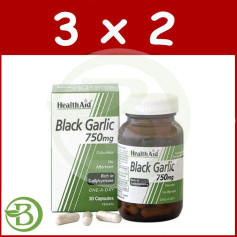 Pacote 3x2 Alho Preto 750Mg. Ajuda à Saúde