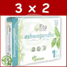 Pacote 3x2 Ashwagandha 30 Cápsulas Phyto Premium, Pinisan