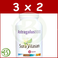 Pacote 3x2 Astragalus 8000 30 Cápsulas Sura Vitasan