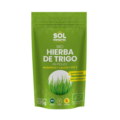 Pó de Grama de Trigo Orgânico 125Gr Sol Natural