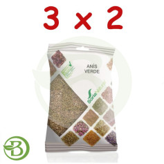 Pacote 3x2 Anis Verde 60Gr. Soria Natural