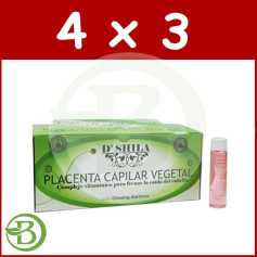 Pacote 4x3 Placenta Vegetal com Ginseng 25Ml. Shila