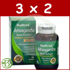 Pacote 3x2 Ashwagandha 60 Comprimidos (Withania Somnifera) Health Aid