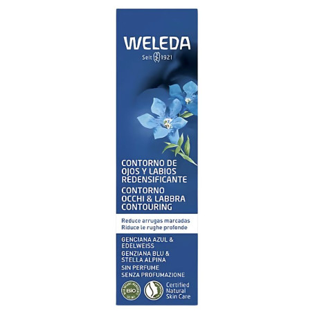 Contorno de Olhos e Lábios Vermelhos Genc.Blue e Edelweiss 10Ml Weleda.