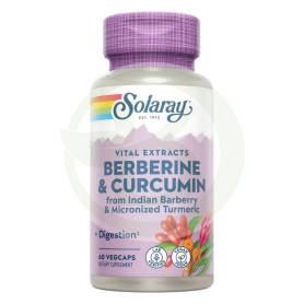 Berberina e Curcumina 600Mg. 60 cápsulas vegetais Solaray