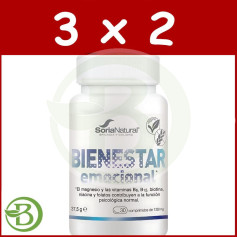Pacote 3x2 Bem-Estar Emocional 30 Comprimidos Soria Natural