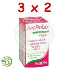 Pacote 3x2 Femprobio 30 Cápsulas Health Aid