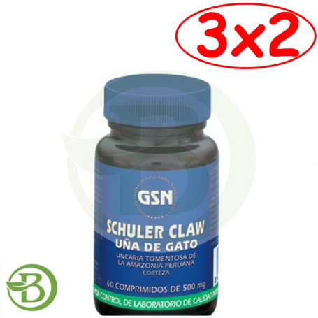 Pack 3x2 Uña de Gato 60 Comprimidos GSN