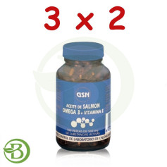 Pacote 3x2 Óleo de Salmão Ômega 3 180 Pérolas GSN