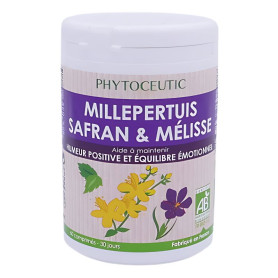 Complexo de Erva de São João + Açafrão + Erva-cidreira Bio 60 Comprimidos Institut Phytoceutic