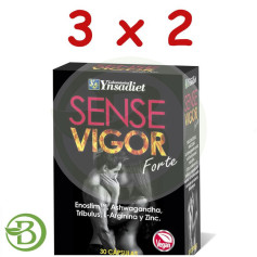 Pacote 3x2 Sense Vigor Forte Recipiente de 30 Cápsulas Ynsadiet