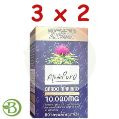Pacote 3x2 Cardo Mariano 10.000 Mg 80 Cápsulas Vegetais Estado Puro - Tongil