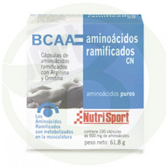 Aminoácidos Ramificados BCAA 100 Cápsulas 500Mg. Nutrisport