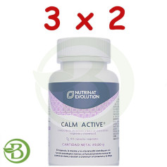 Pacote 3x2 Calm Active 60 Cápsulas Vegetais Nutrinat Evolution