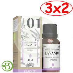 Pacote 3x2 Essência de Lavanda Orgânica 15 Ml Eladiet