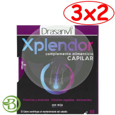 Pacote 3x2 Xplendor Cabelo 60 Cápsulas Drasanvi