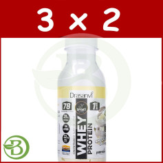 Pack 3x2 Garrafa Dose Única Whey Protein Concen..Choco Blanco 30G Drasanvi