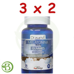 Pacote 3x2 Melatonina 1,9 Mg + Vitamina B6 Cereja 45 Gomas Drasanvi