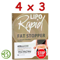 Pack 4x3 Rolha de Gordura Liporapid 30 Comprimidos Dietmed