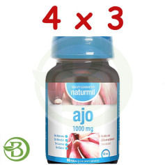Pacote 4x3 Alho 1000Mg 90 Pérolas Naturmil
