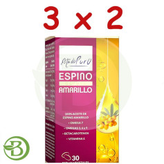 Pacote 3x2 Espinheiro Marítimo 30 Pérolas Vegetais em Estado Puro Tongil