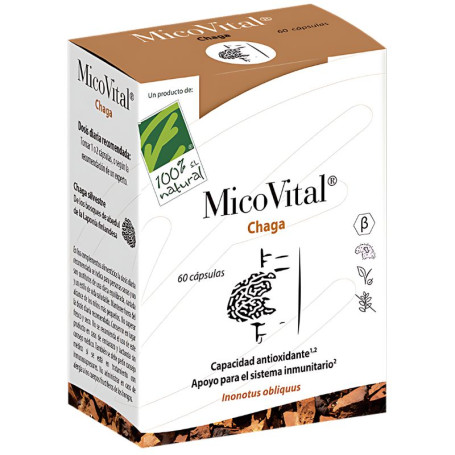 Micovital Chaga 60 Cápsulas 100% Natural
