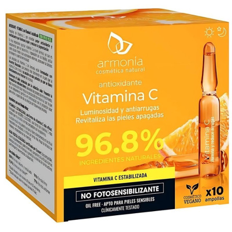 Ampolas faciais de dose única Vit. C Antioxidante 10 Unidades Harmonia
