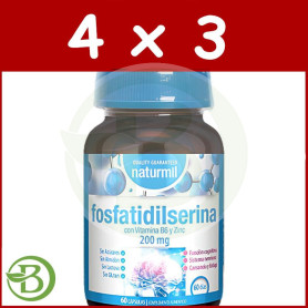 Pack 4x3 Fosfatidilserina Complex 200Mg 60 Cápsulas Naturmil