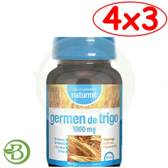 Pack 4x3 Gérmen de Trigo 1000Mg 90 Pérolas Naturmil