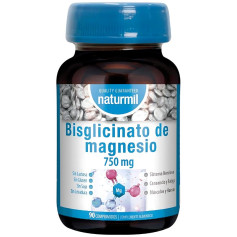 Bisglicinato de Magnésio 750Mg 90 Comprimidos Naturmil